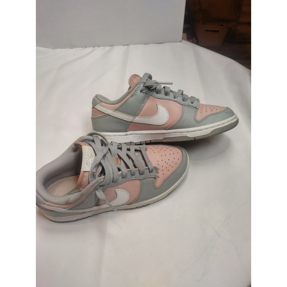 Nike Dunk Low Pink Grey White Sneakers DM8329-600 Womens Size 7